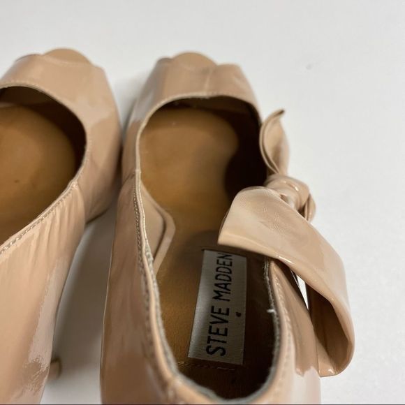 Steve Madden Nude Open Peep Toe Stiletto Shoes - Picture 9 of 16